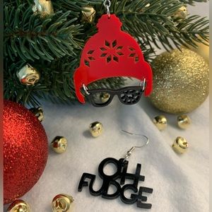 ❤️”Oh Fudge” Christmas story earrings